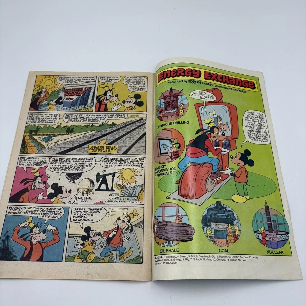 Vintage 1985 Disney Mickey Goofy EPCOT Universe Of‎ Energy Comic Book Exxon